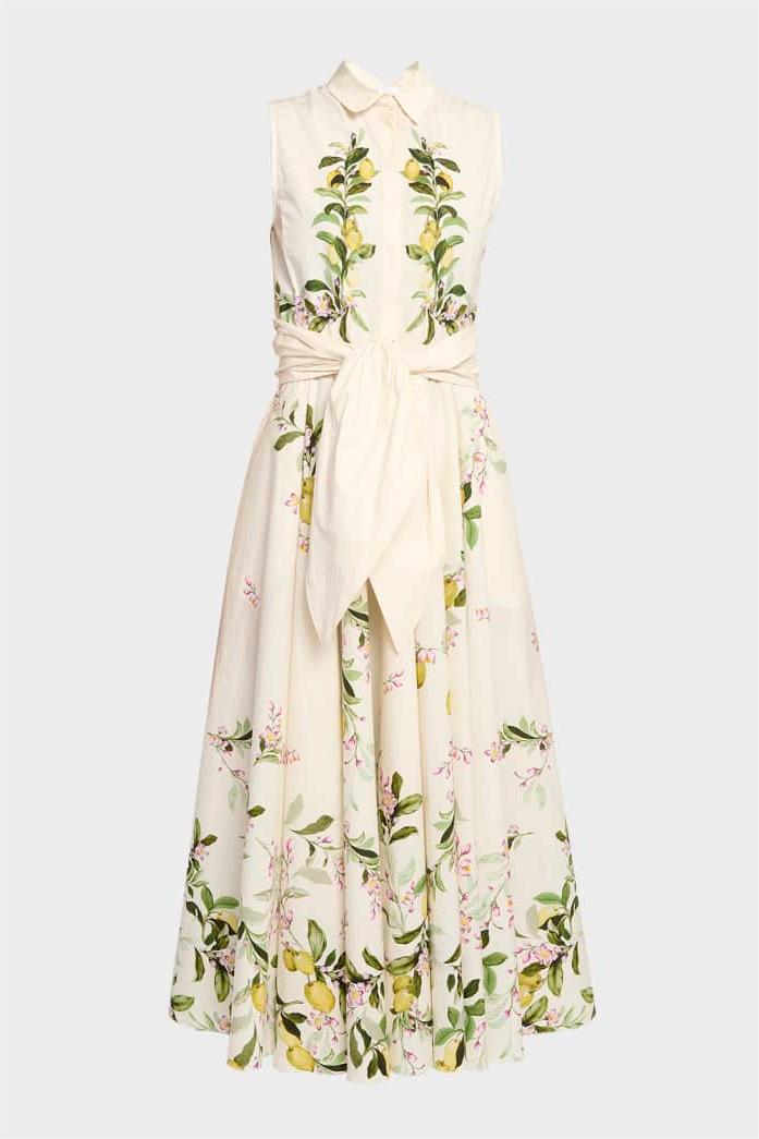 Sleeveless Lace Up Midi Dress