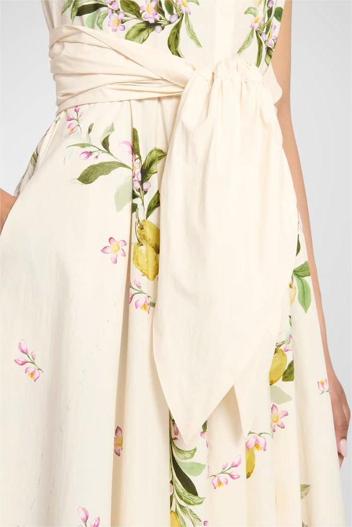 Sleeveless Lace Up Midi Dress