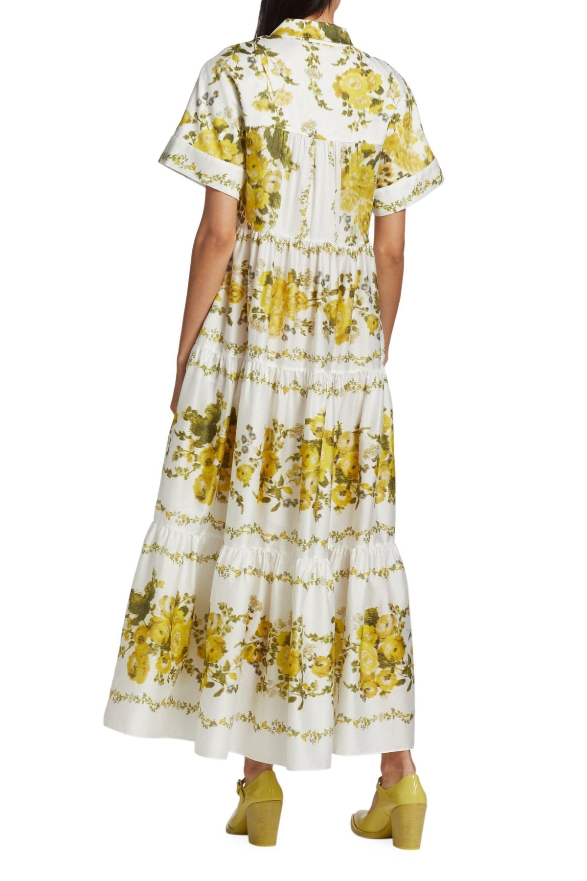 Shirt Collar Single Breasted Midi Dress