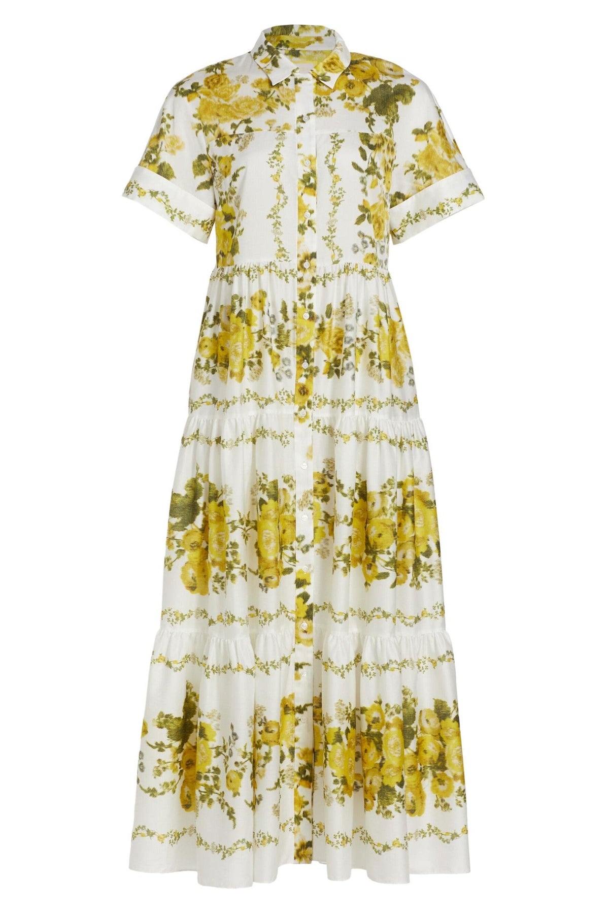 Shirt Collar Single Breasted Midi Dress