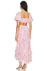 Smocking Puff Sleeve Midi Dress