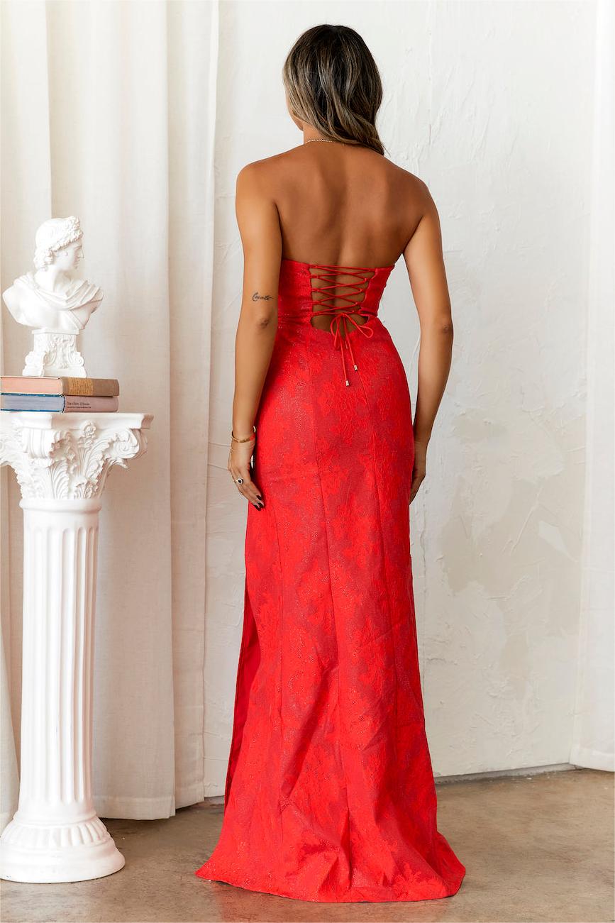 Lace Sweetheart Neck Corset Maxi Dress