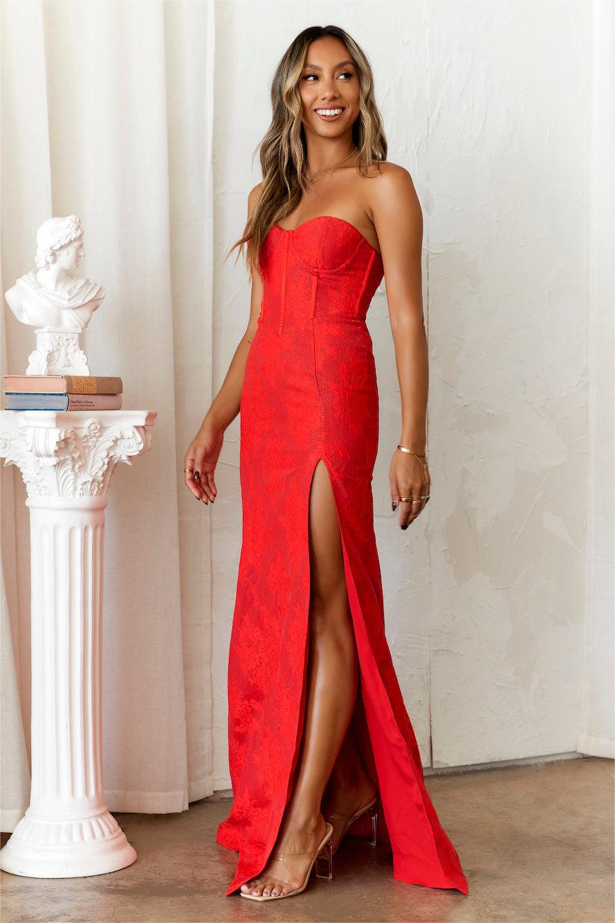 Lace Sweetheart Neck Corset Maxi Dress