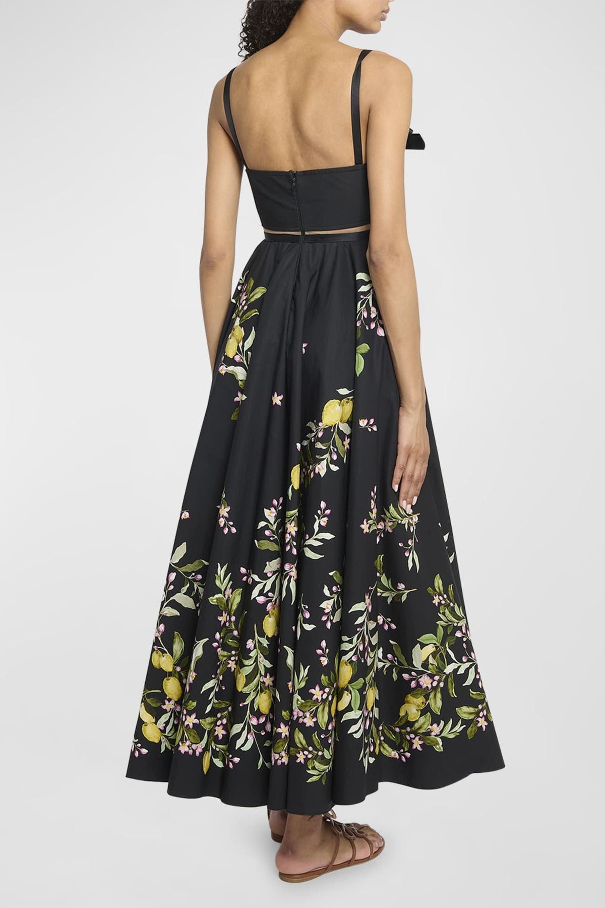 Sweetheart Neckline Bow Slip Midi Dress