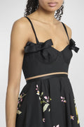 Sweetheart Neckline Bow Slip Midi Dress