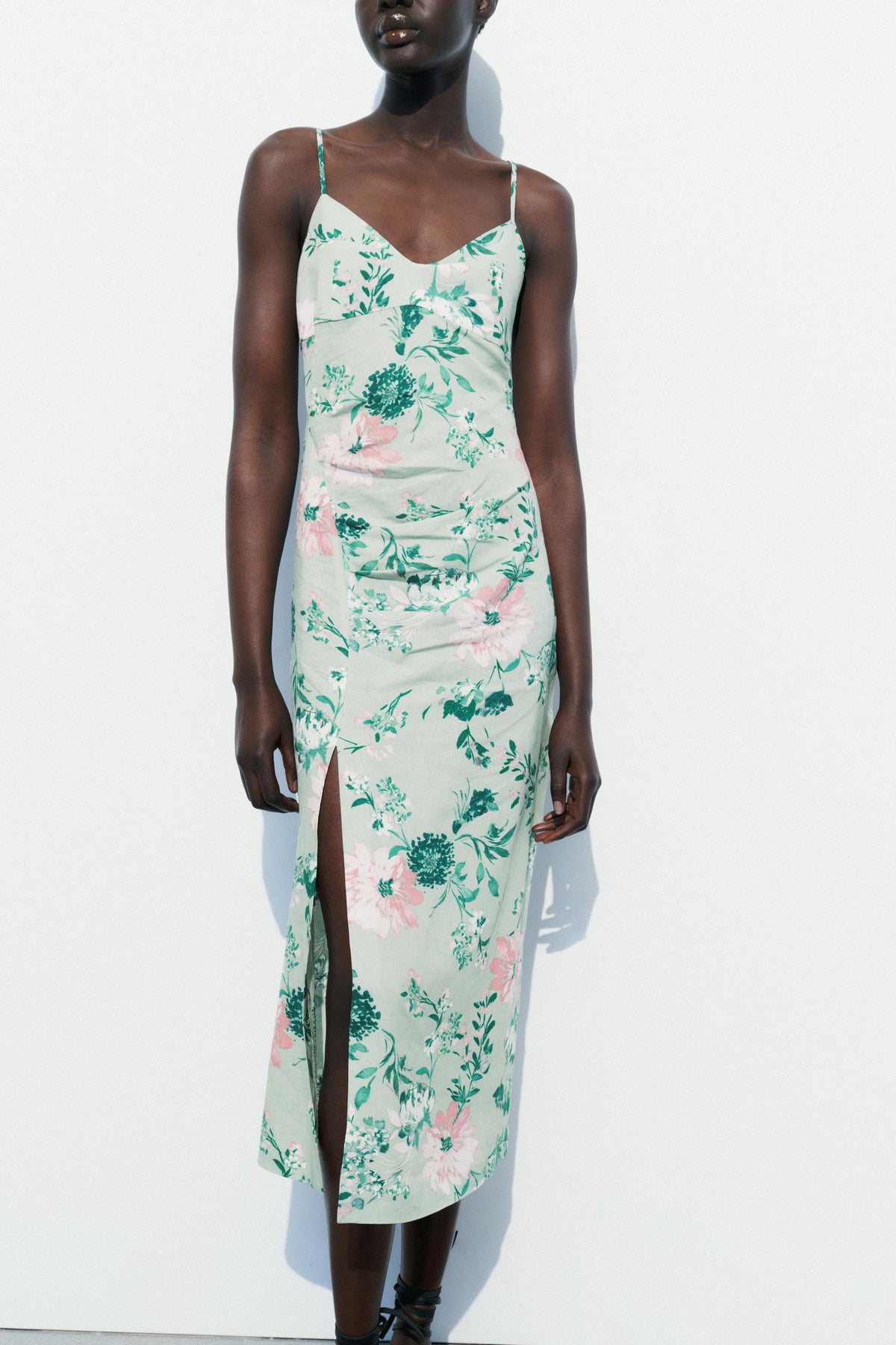 Split Sleeveless Midi Dress