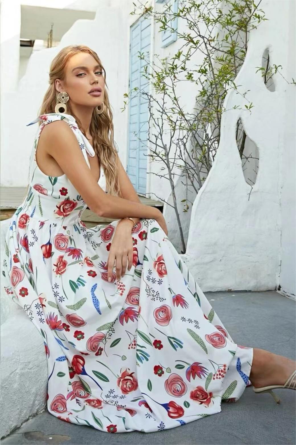 Lace Up Sleeveless Midi Dress