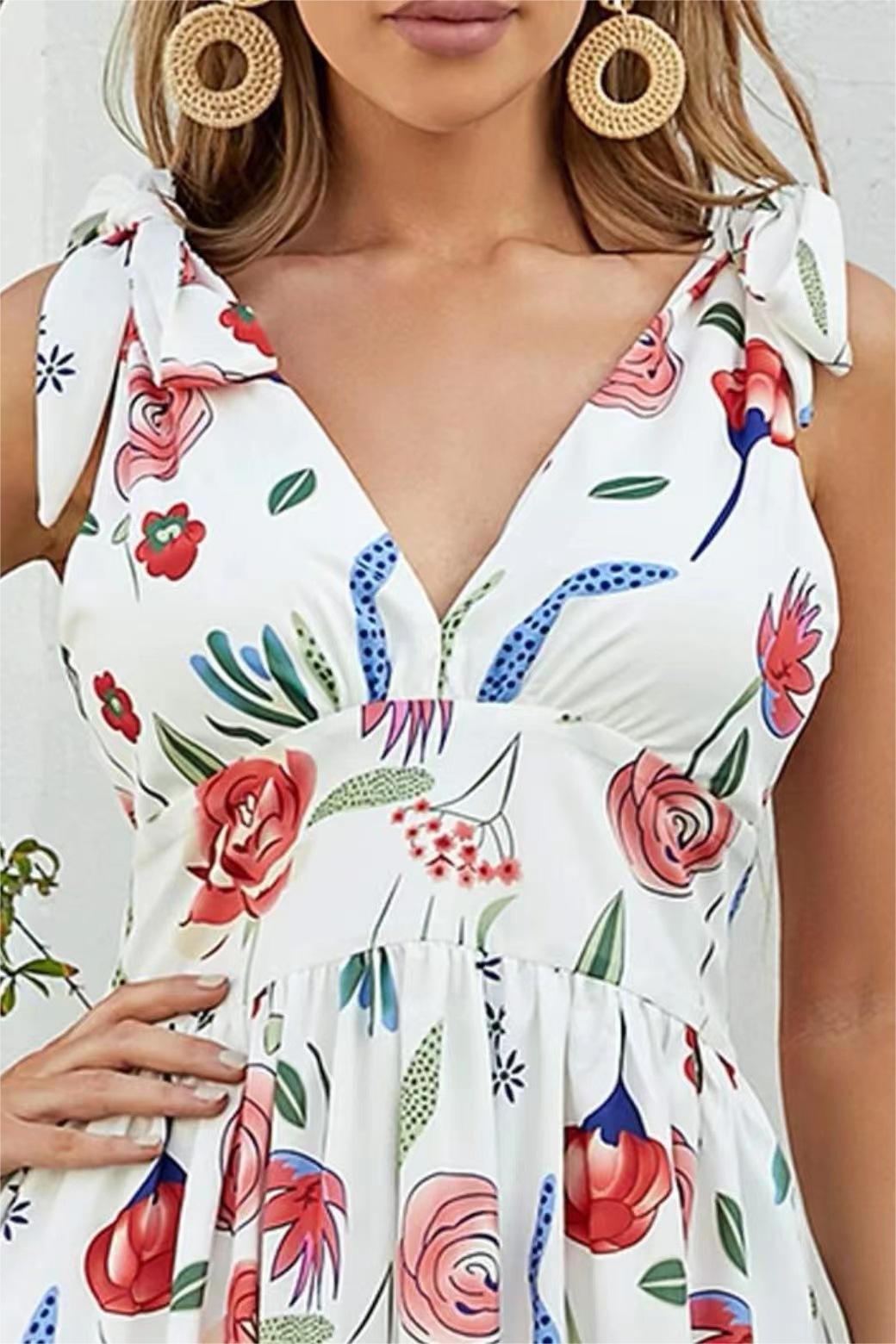 Lace Up Sleeveless Midi Dress