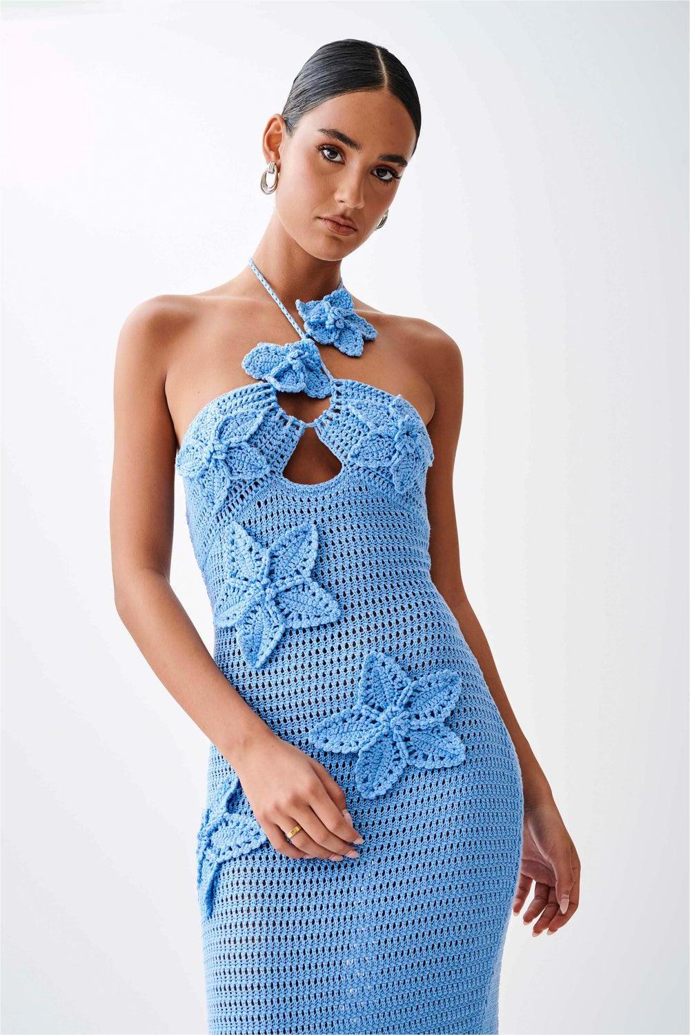 Knit 3d Midi Dress