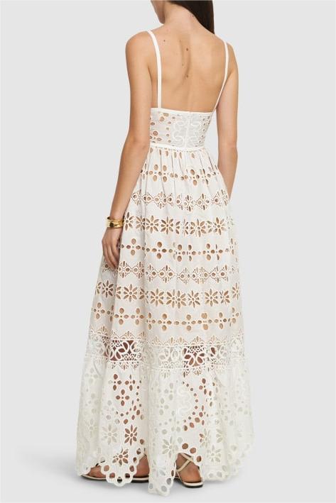 Lace Sleeveless Midi Dress