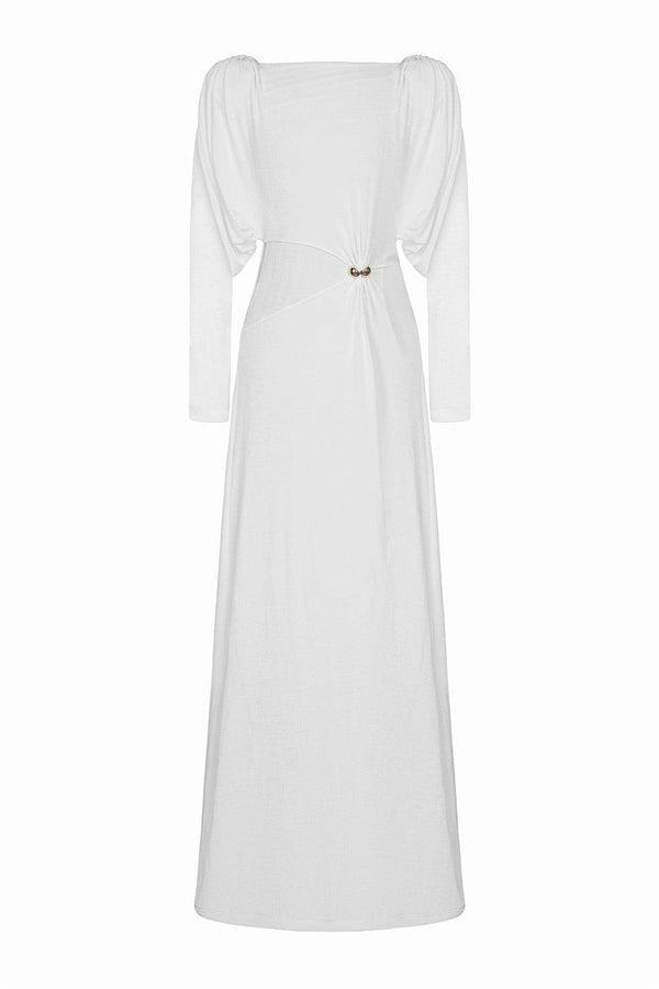 Knit Knotted Long Sleeve Maxi Dress