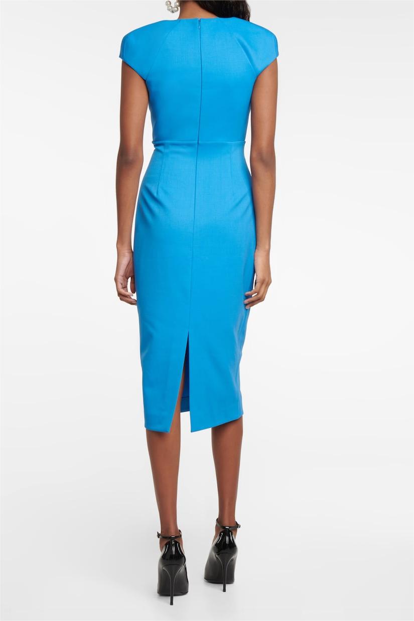 Knit Sweetheart Neckline Midi Dress