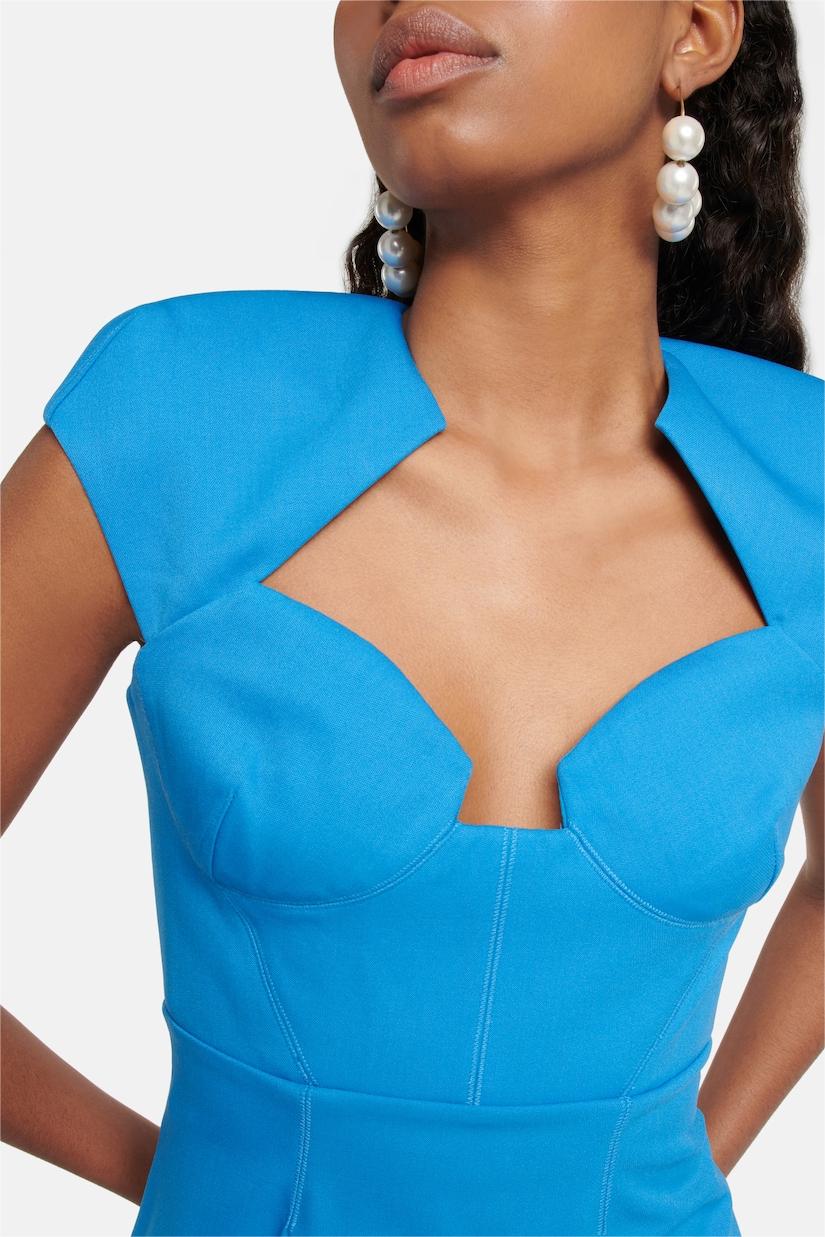 Knit Sweetheart Neckline Midi Dress