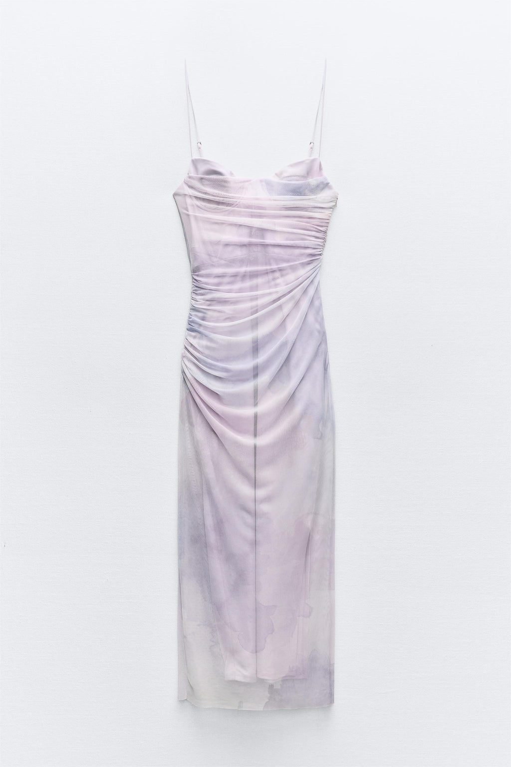 Mesh Sweetheart Neck Sleeveless Midi Dress