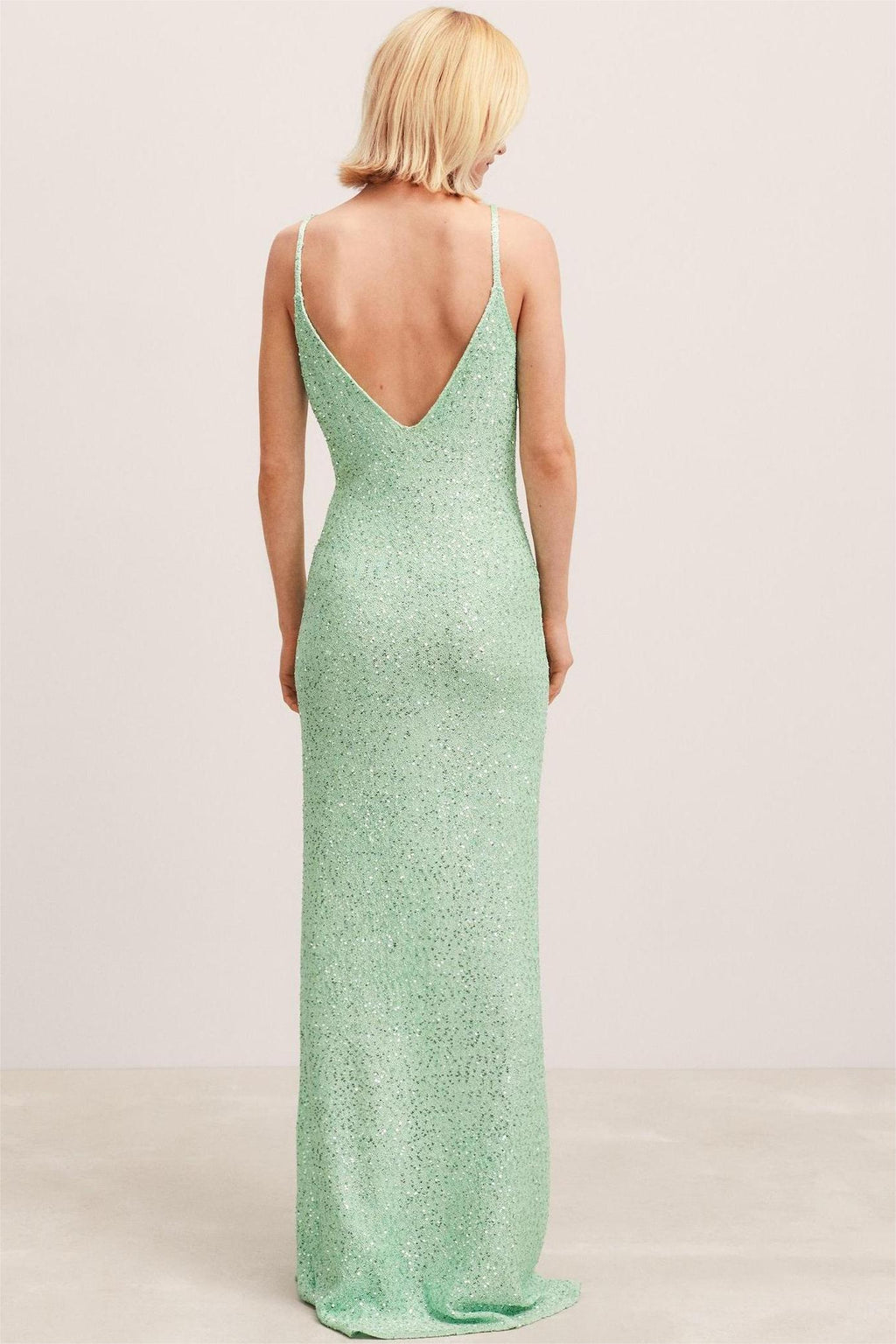 3d Sequin Sleeveless Midi Dress
