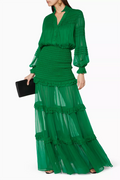 Chiffon Smocking Maxi Dress