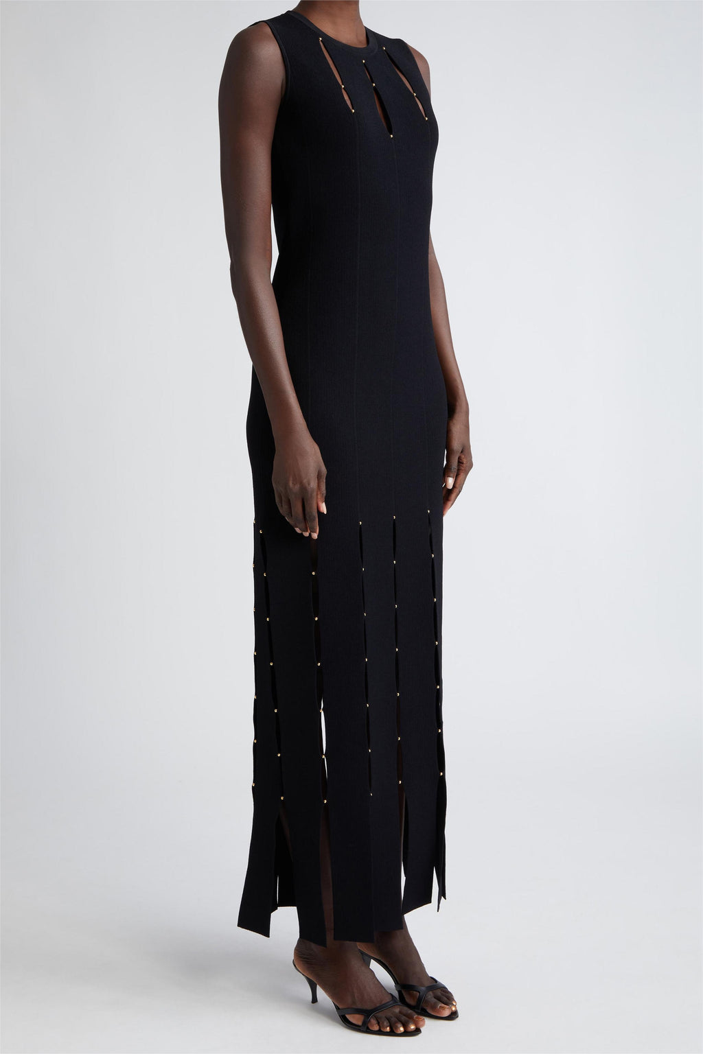 Knit Cut-out Sleeveless Midi Dress