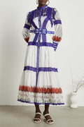 Puff Sleeve Midi Dress With Belt