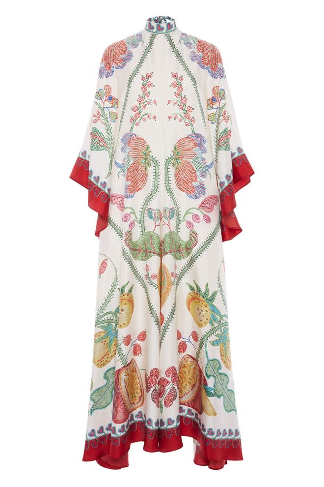 V-neck Ball Sleeve Maxi Dress
