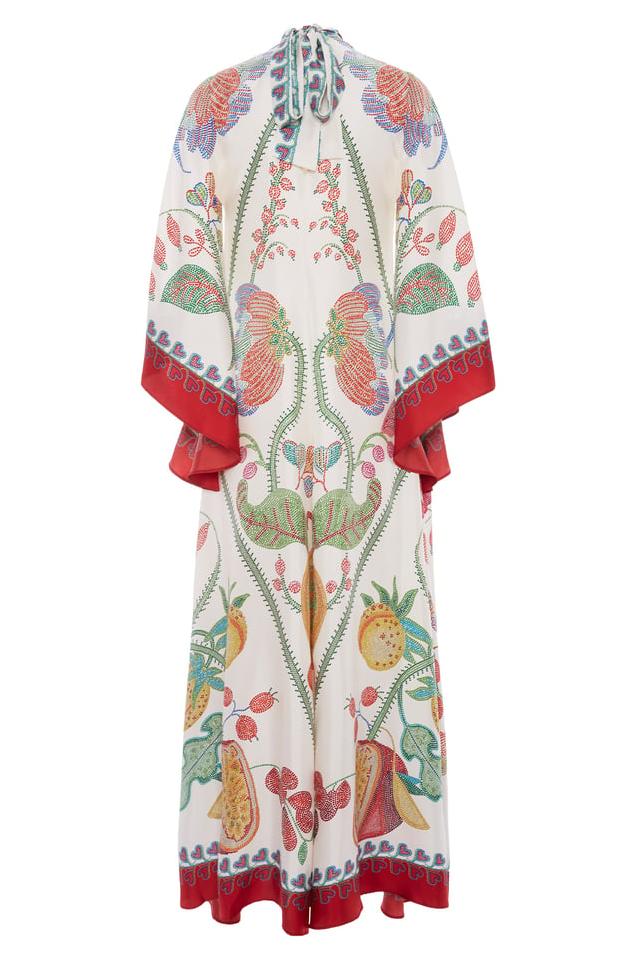 V-neck Ball Sleeve Maxi Dress