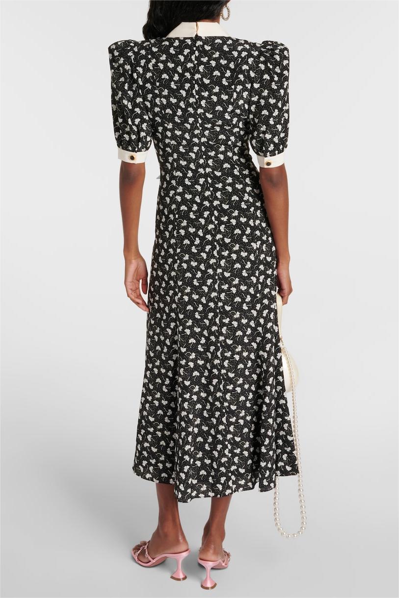 Bow Puff Sleeve Midi Dress