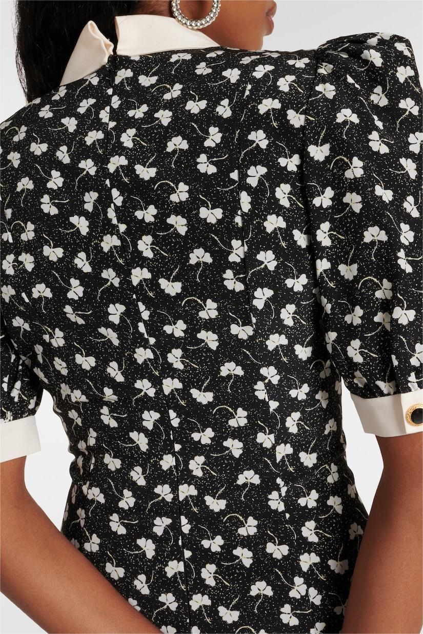 Bow Puff Sleeve Midi Dress