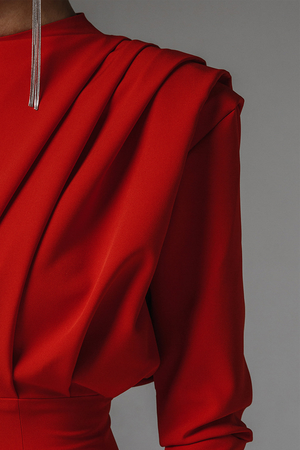 High Split Long Sleeve Midi Dress