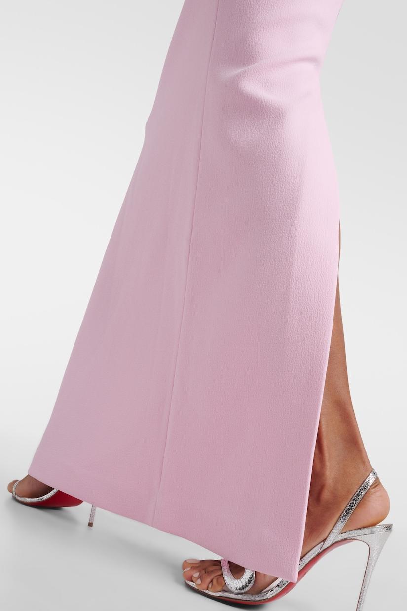 Nail Bead Embroidery Strapless Midi Dress