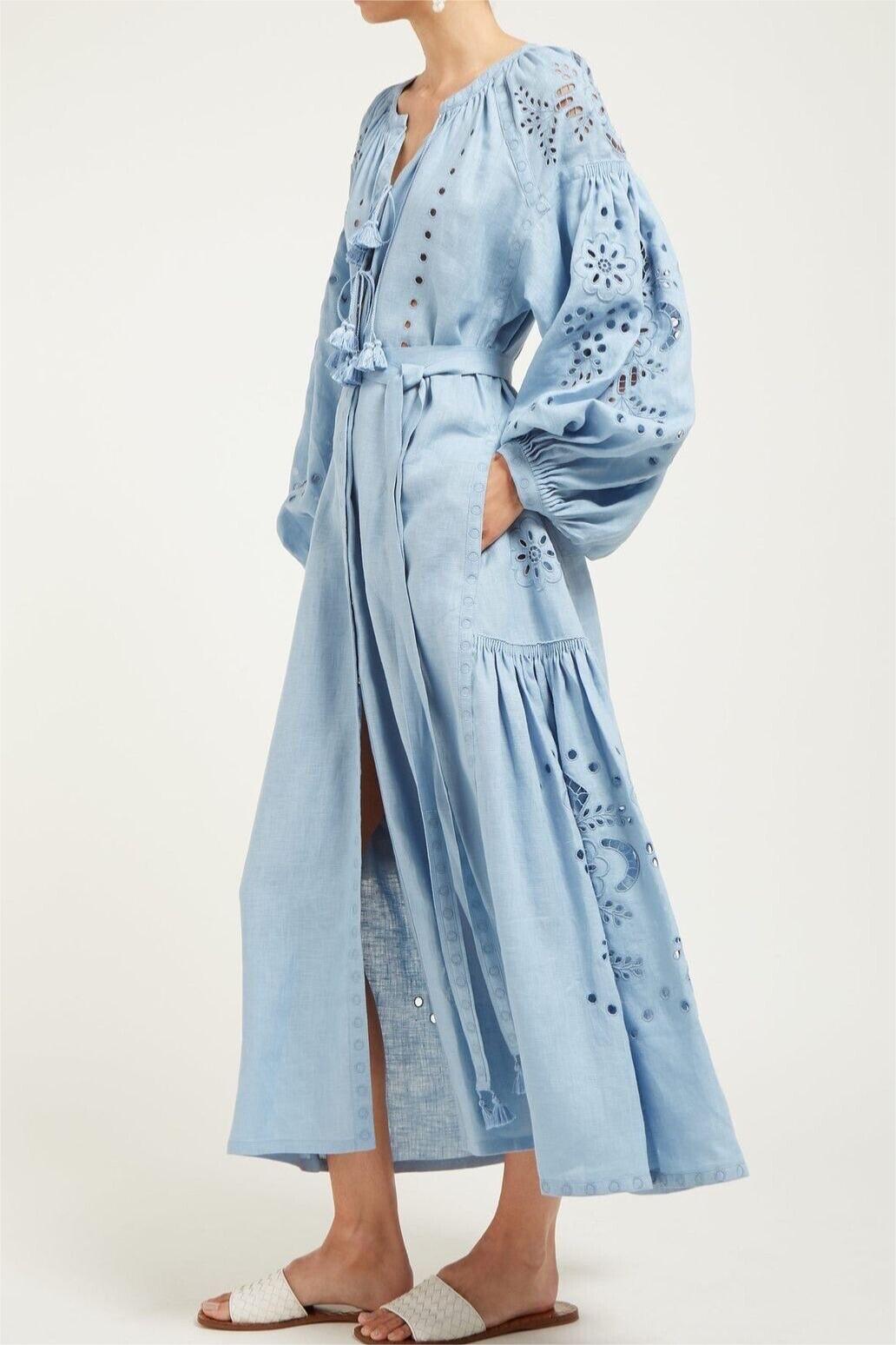 Lace Long Sleeve Tassel Midi Dress
