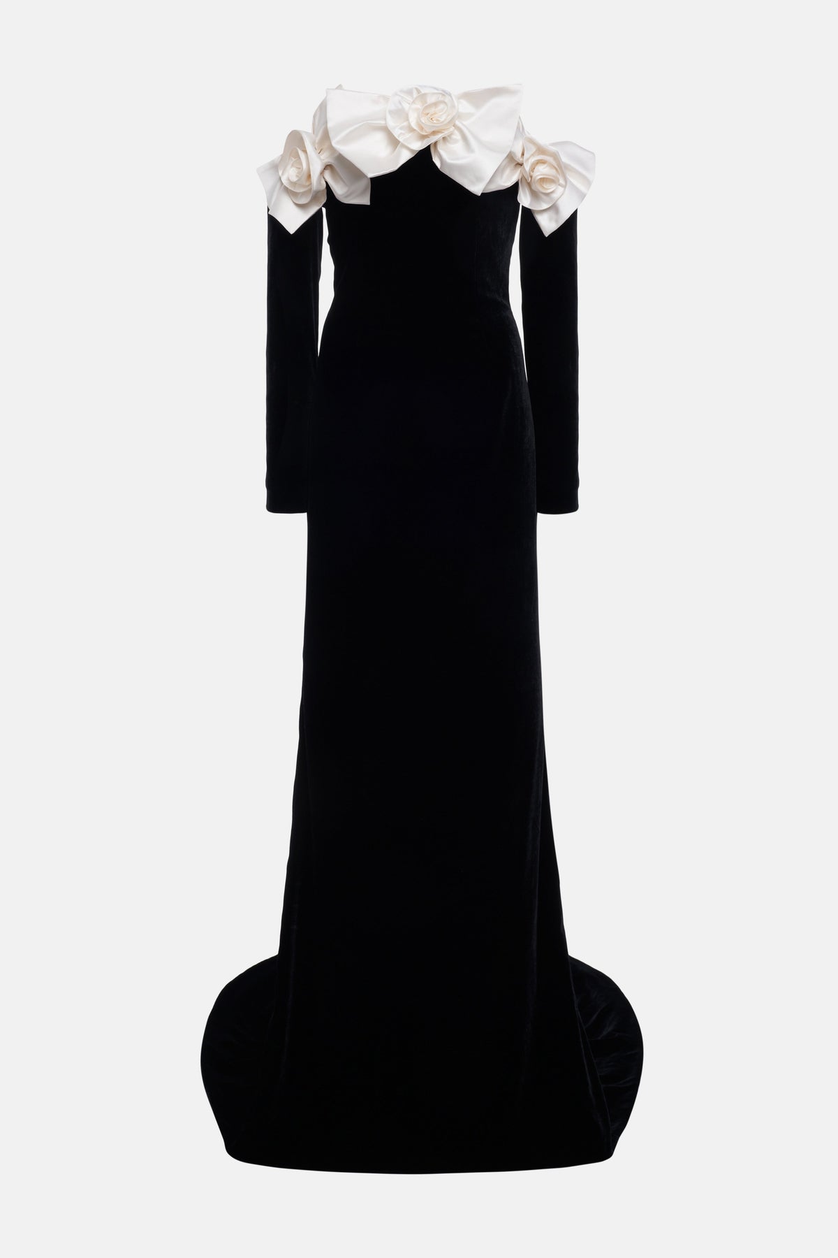 3d Bow Off-shoulder Maxi Dress