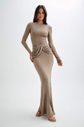 Jersey Knotted Midi Dress
