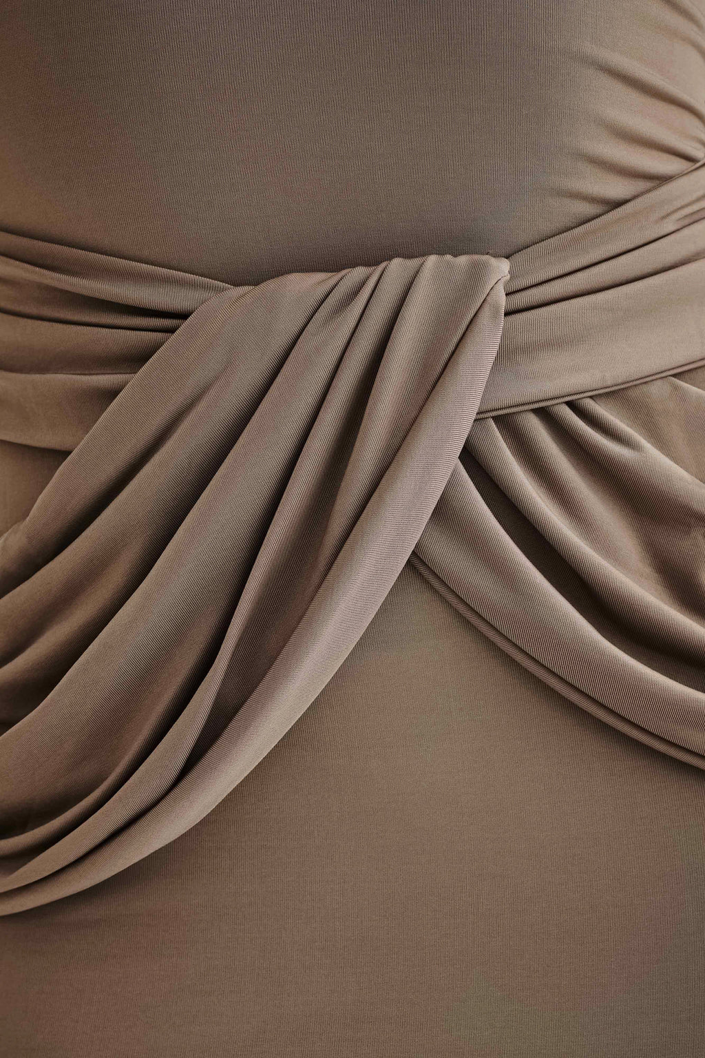 Jersey Knotted Midi Dress