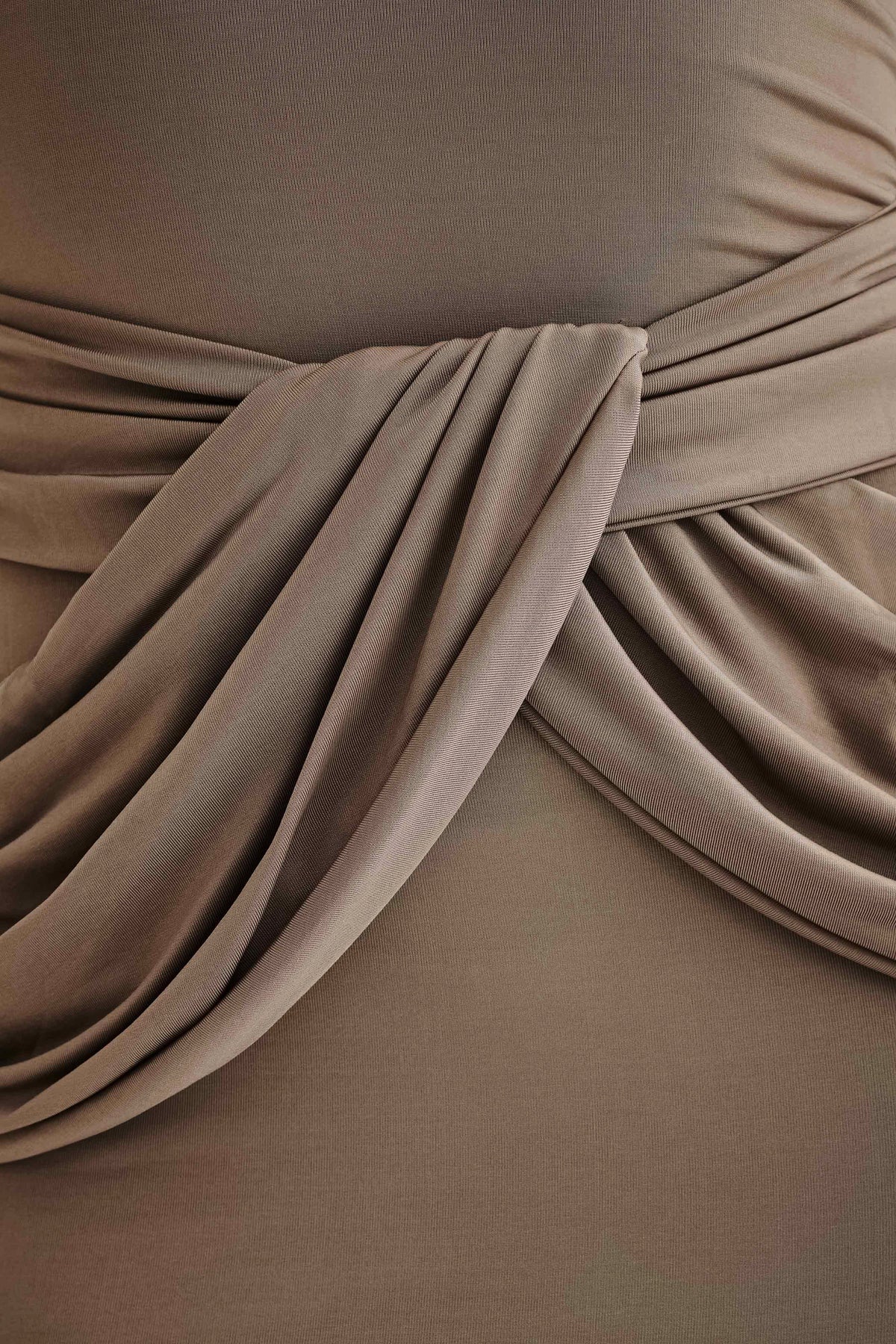 Jersey Knotted Midi Dress
