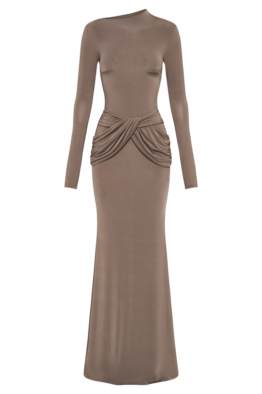 Jersey Knotted Midi Dress