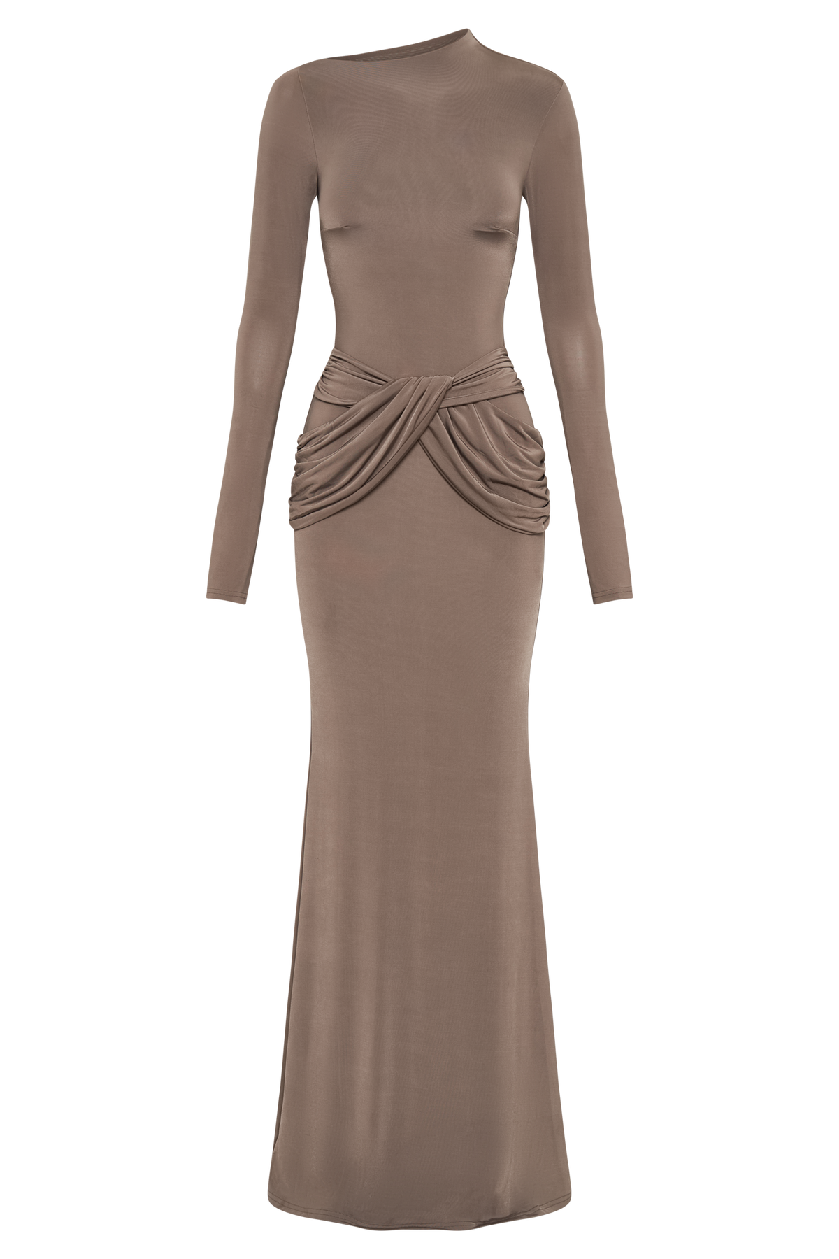 Jersey Knotted Midi Dress