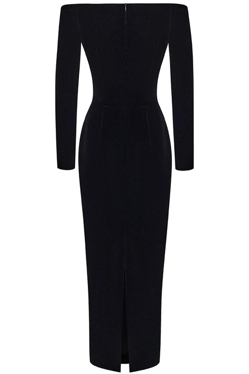 3d Flower Velvet Off-shoulder Midi Dress