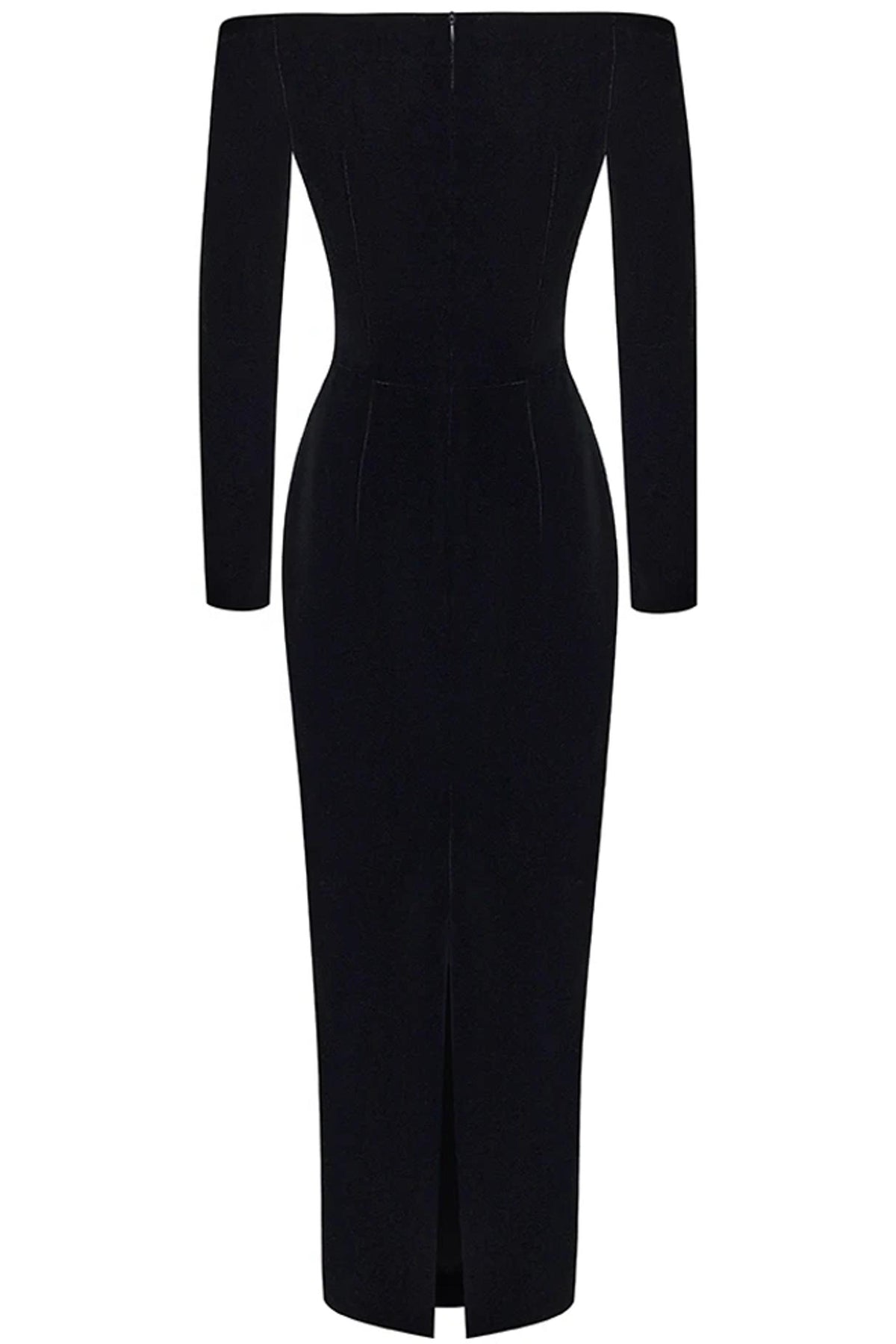 3d Flower Velvet Off-shoulder Midi Dress