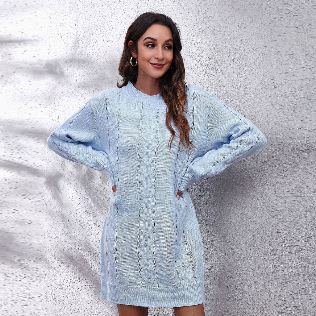 Hemp Rope Knitted Sweater Dress