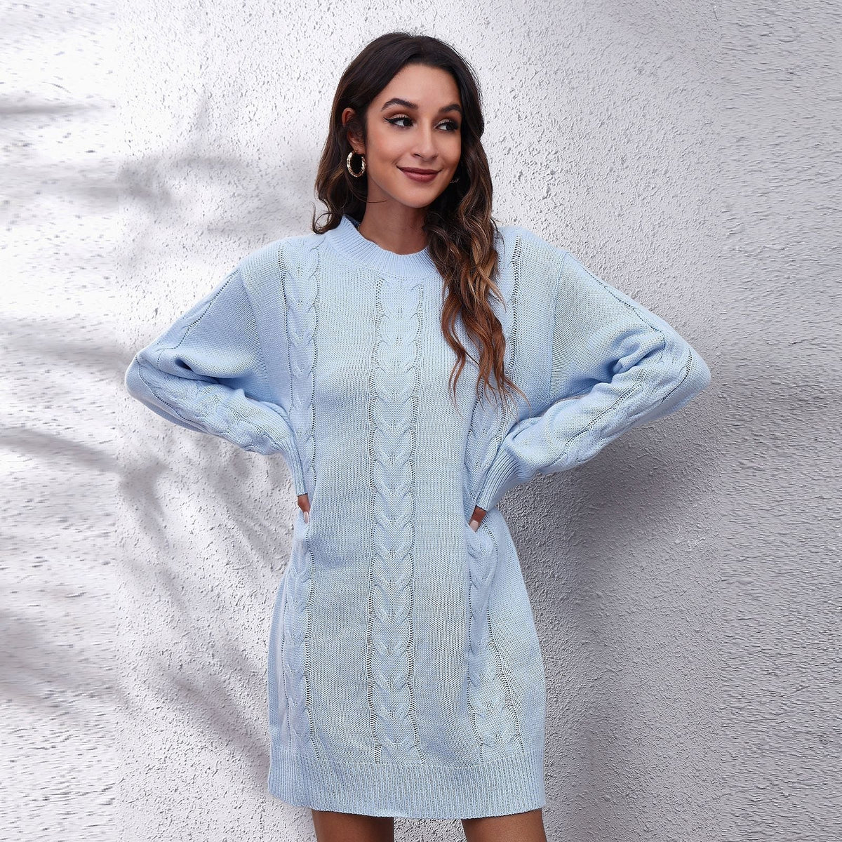 Hemp Rope Knitted Sweater Dress