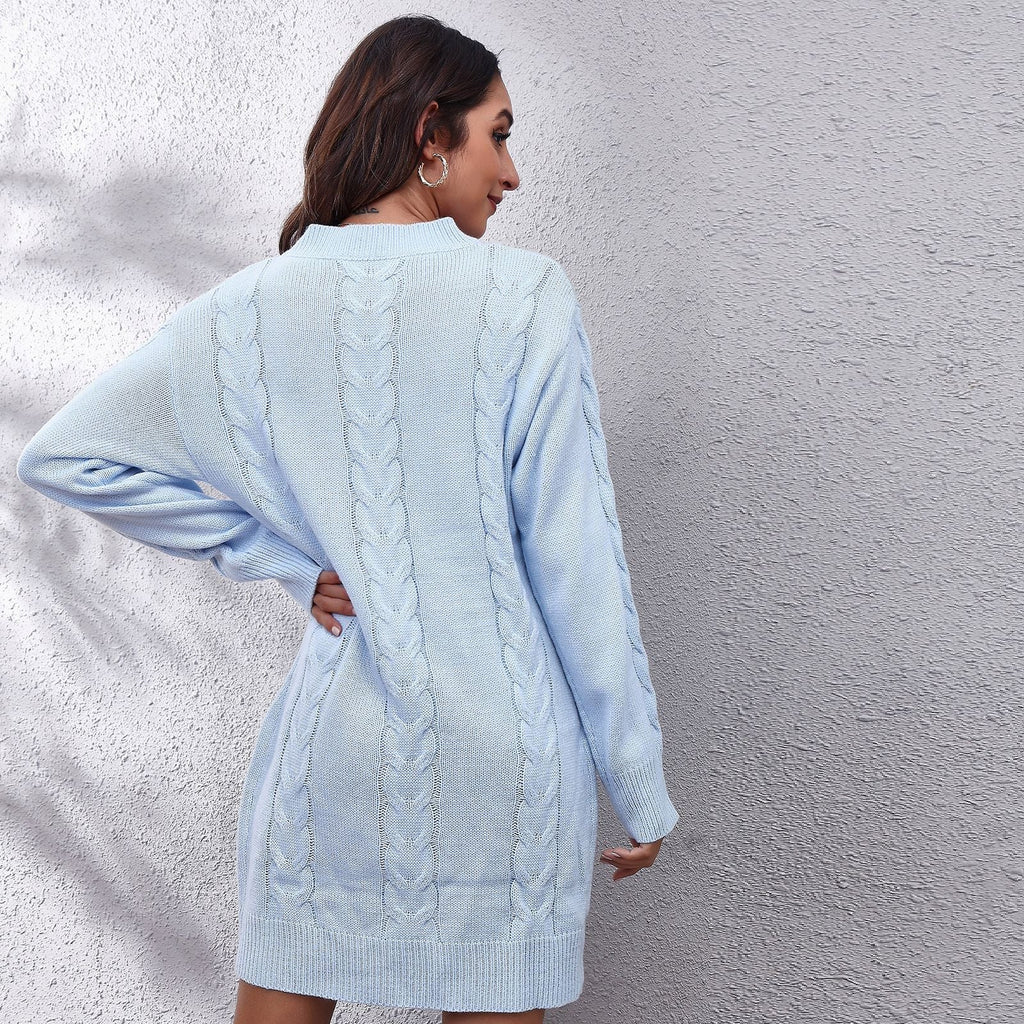 Hemp Rope Knitted Sweater Dress