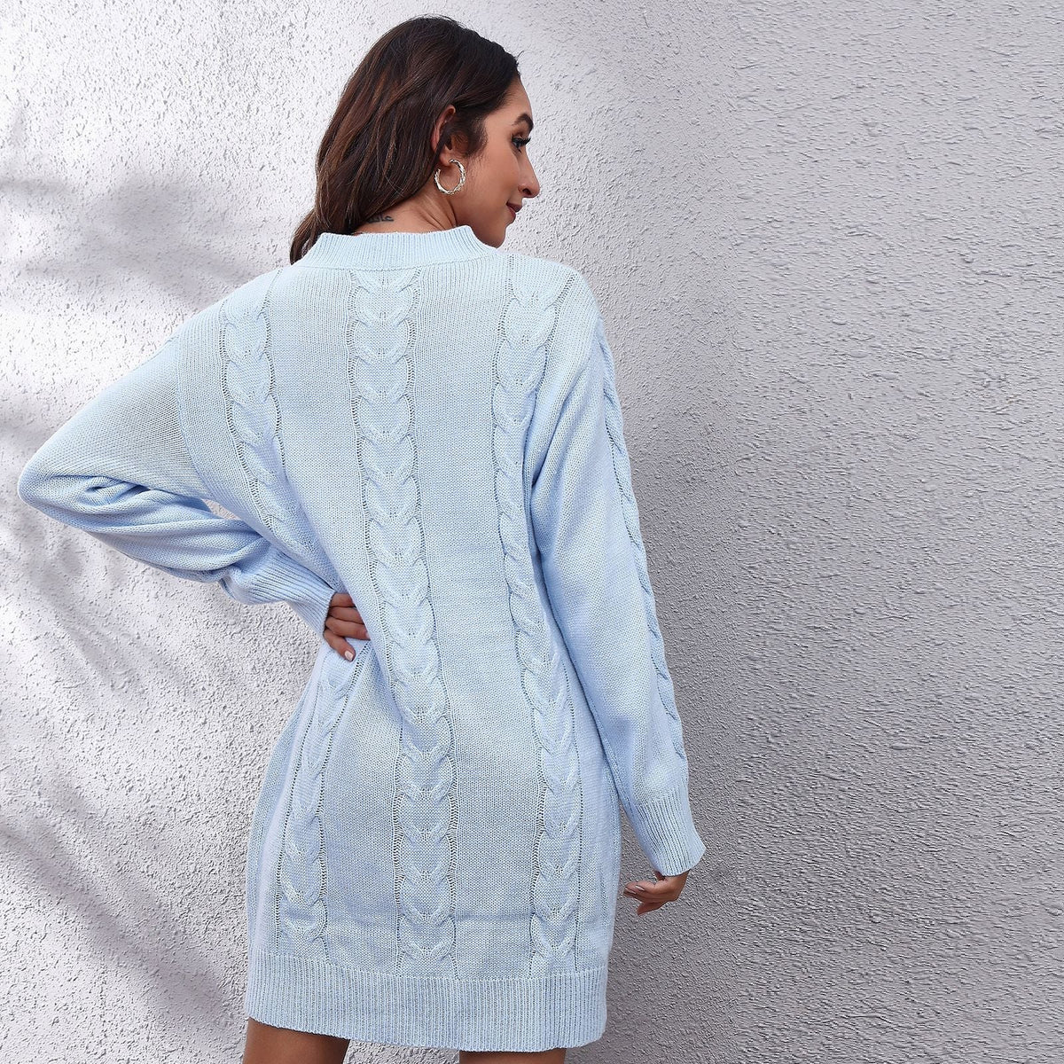 Hemp Rope Knitted Sweater Dress