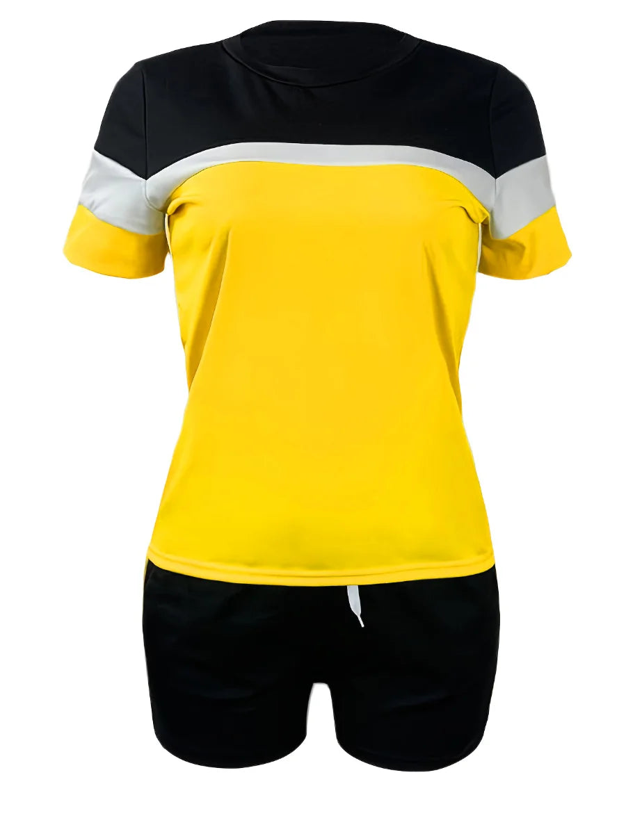 Summer Shorts Set ’s Two Piece Sets Short Sleeve T-shirts Top