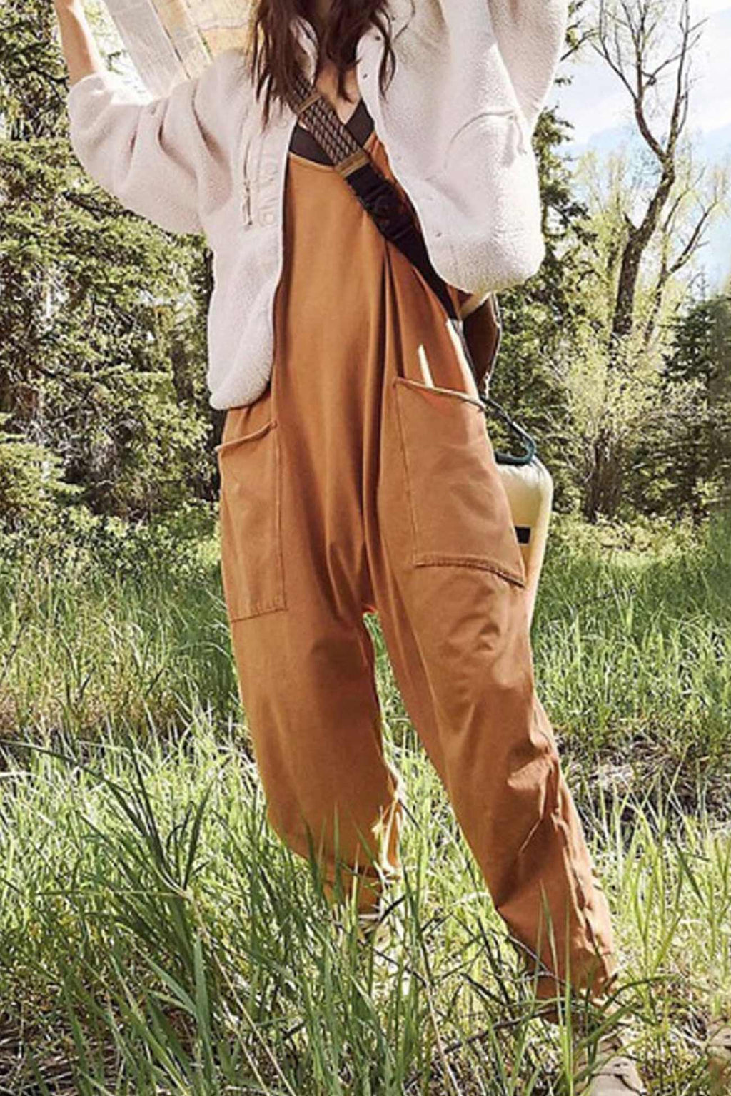 Large Pocket Cami Jumpsuits