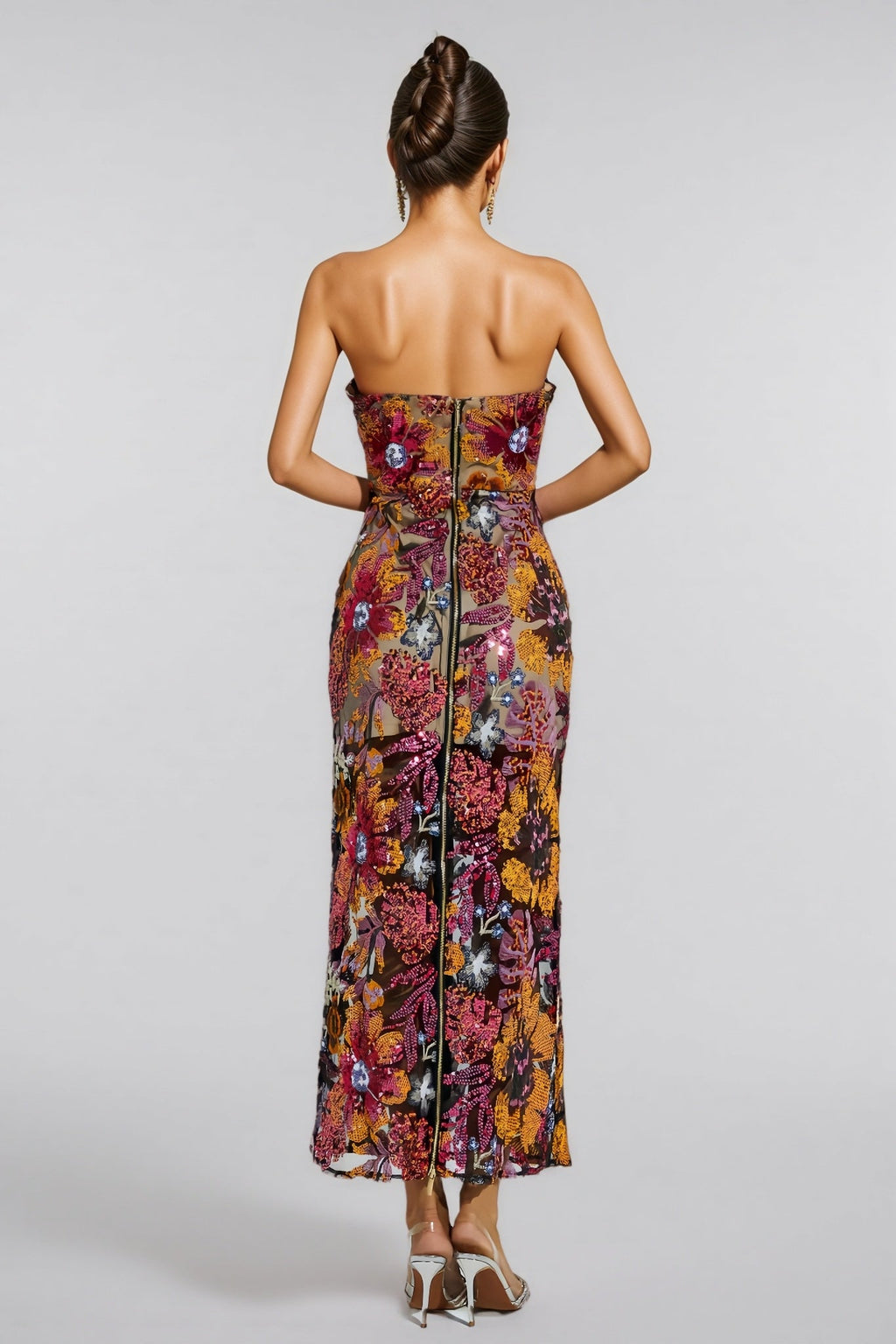 Milia Sequin Maxi Dress-red