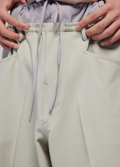 Light Splicing Wide-leg Pants