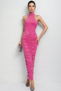 Jackea Rose Red Diamond Maxi Dress
