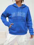 Los Angeles Art Letter Design American Style Sweatshirt Autumn Hip Hop Female Hoodies Fleece Top