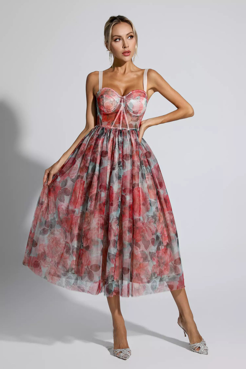 Lyric Red Midi Dress
