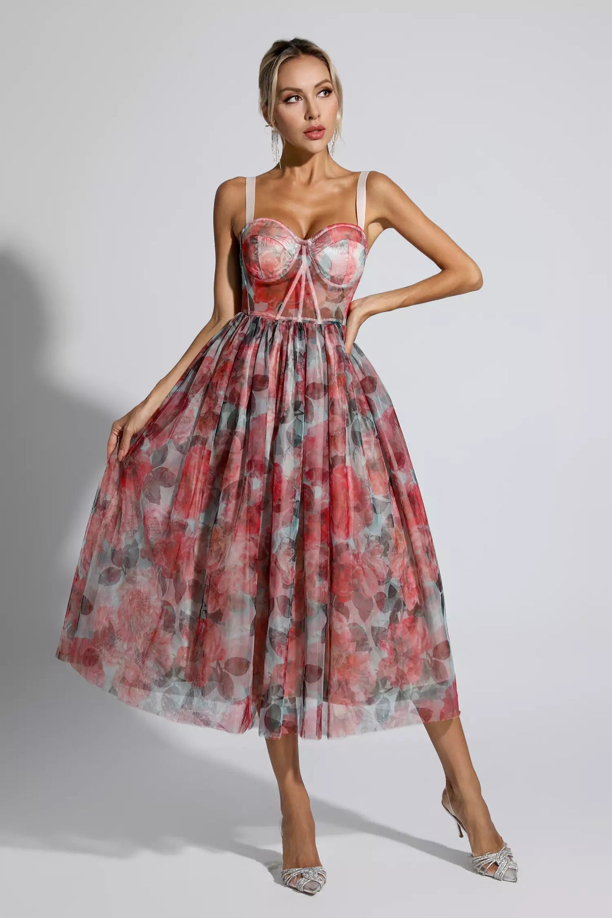 Lyric Red Midi Dress