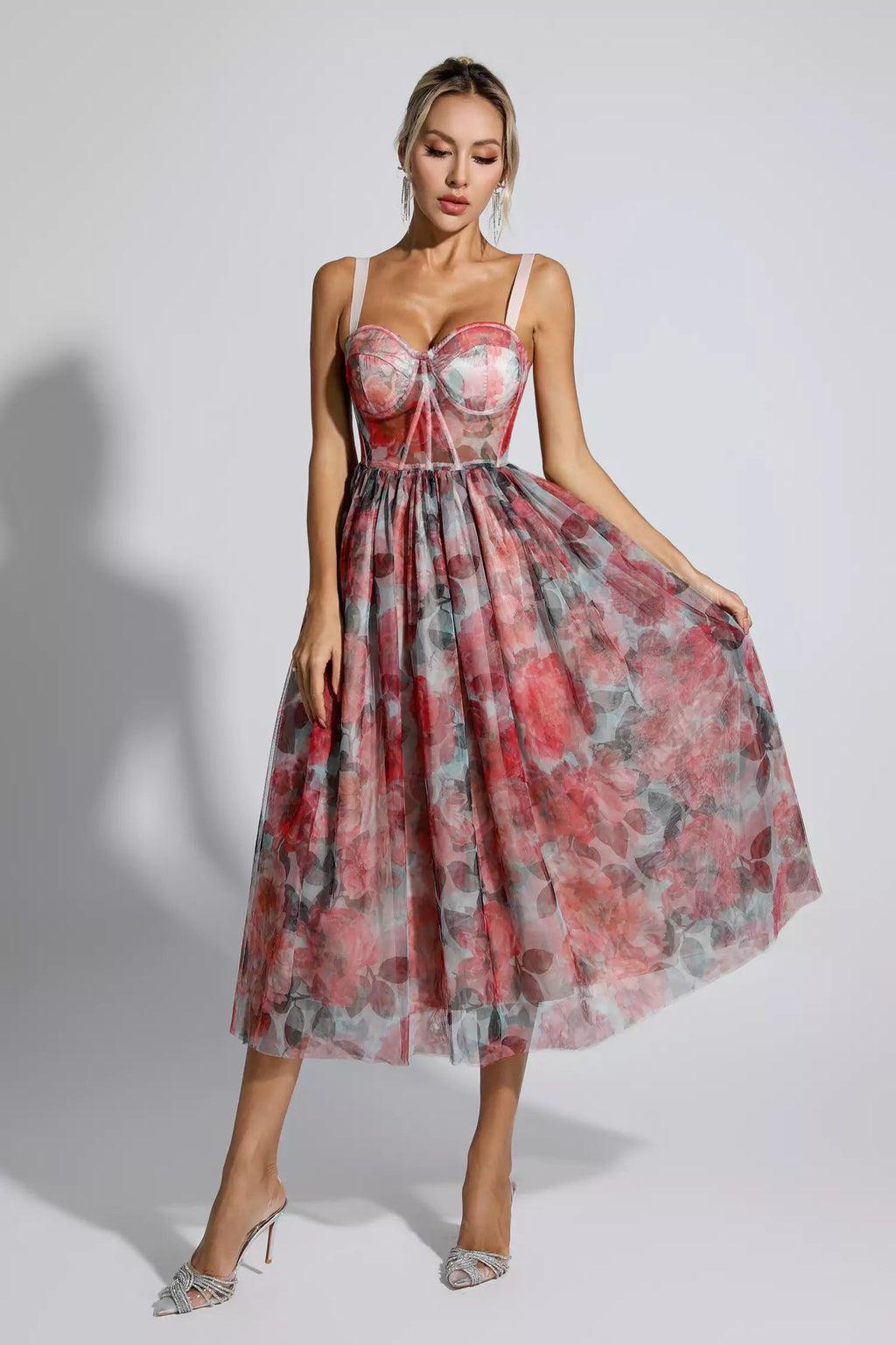 Lyric Red Midi Dress